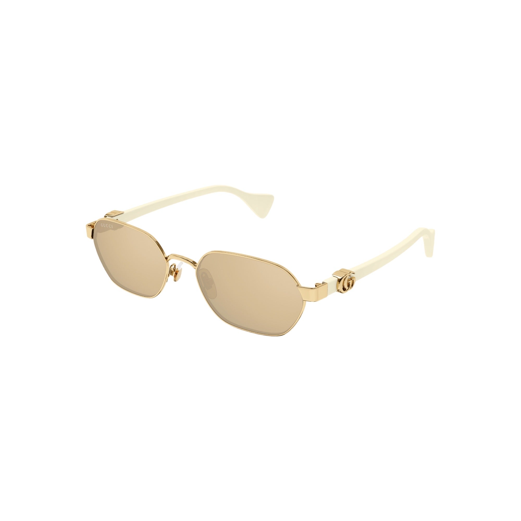 White and gold gucci sunglasses hotsell